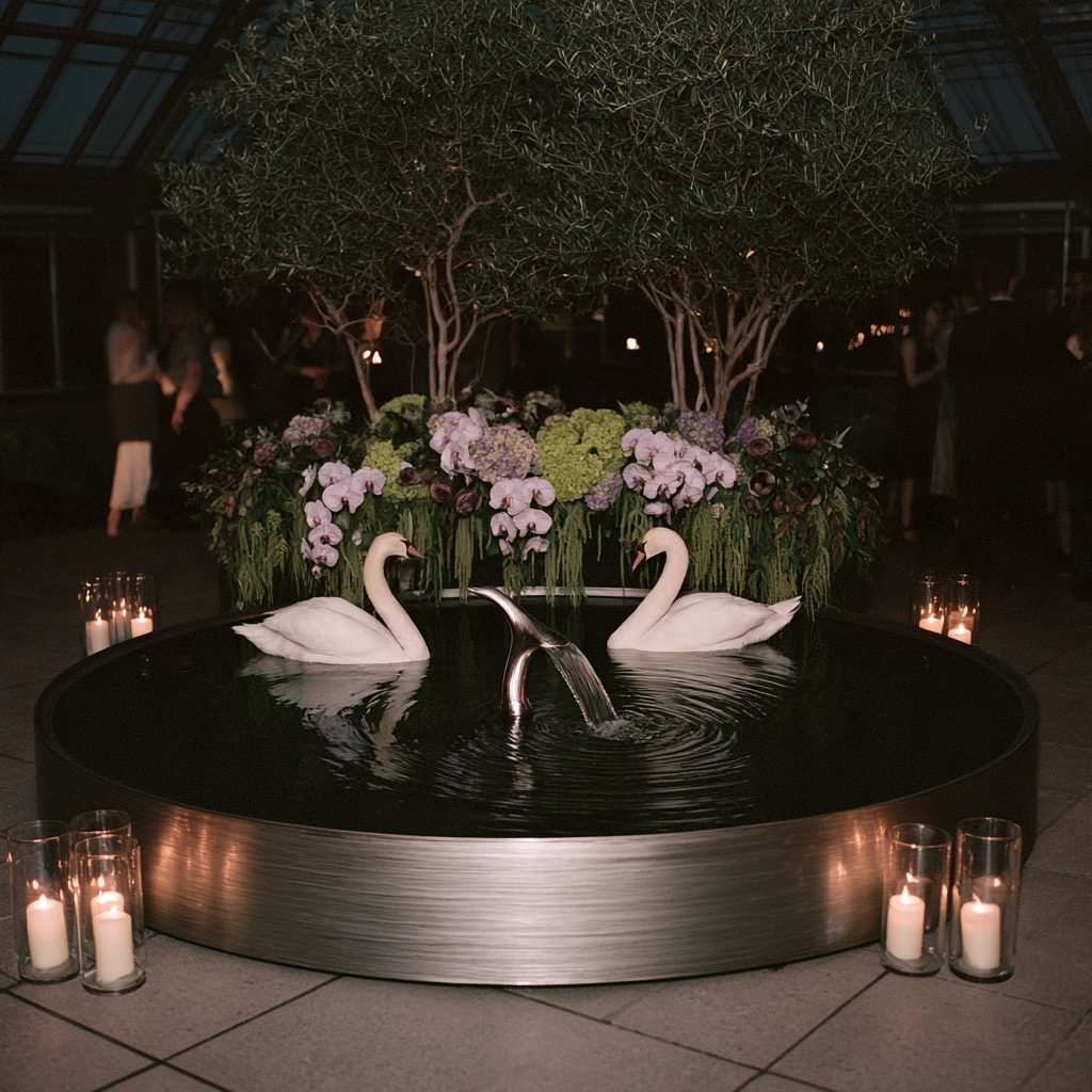 The Plum Conservatory, a wedding design concept visualization